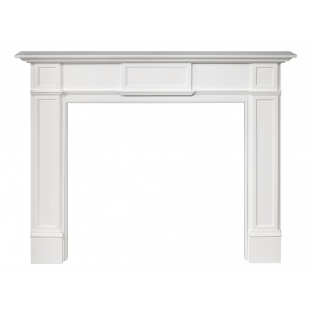 56" Monticello MDF White Paint Wood Shelf.