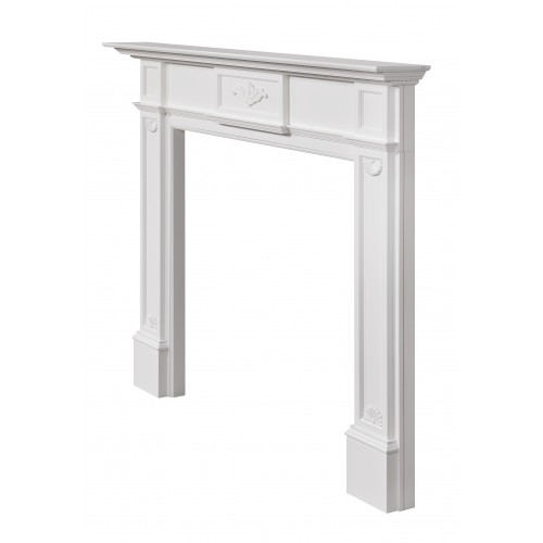 56" Monticello MDF White Paint Wood Shelf.