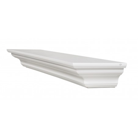 60" Crestwood MDF White Paint Wood Shelf.