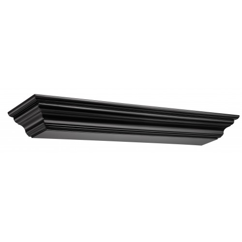 72" Crestwood MDF Black Paint Wood Shelf.