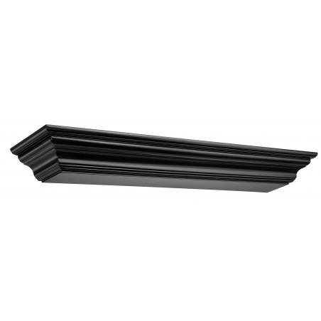 72" Crestwood MDF Black Paint Wood Shelf.