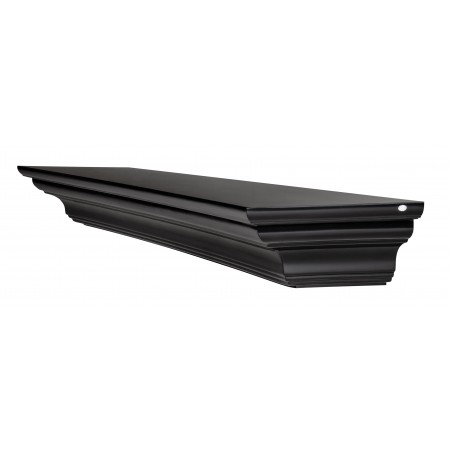 72" Crestwood MDF Black Paint Wood Shelf.