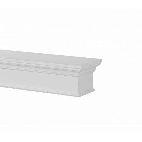 48" Henry MDF White Paint Wood Shelf.