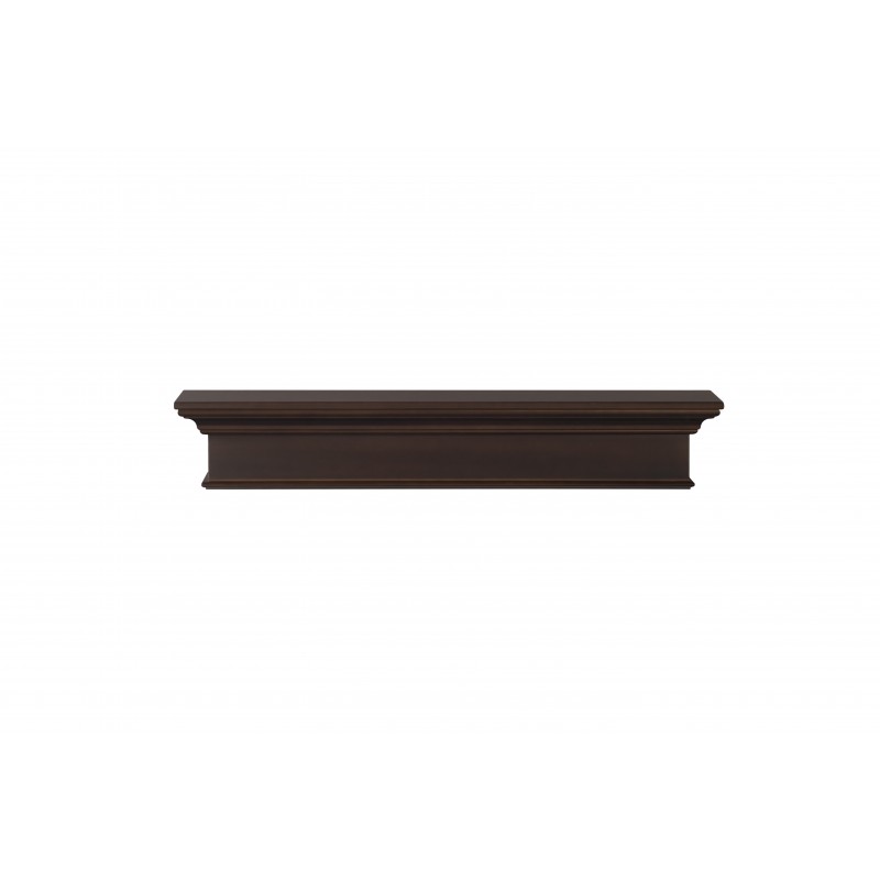 48" Henry MDF Chocolate Paint Wood Shelf.