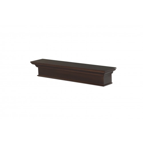 48" Henry MDF Chocolate Paint Wood Shelf.