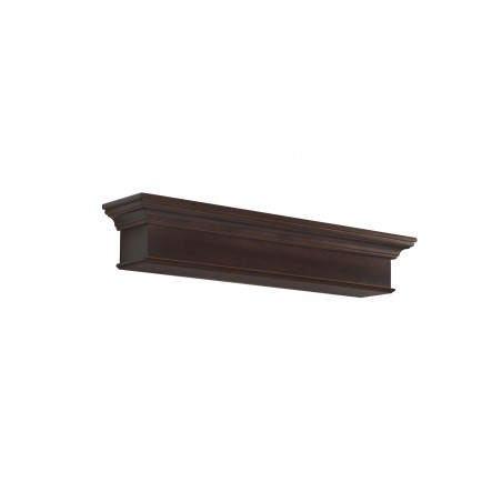 48" Henry MDF Chocolate Paint Wood Shelf.