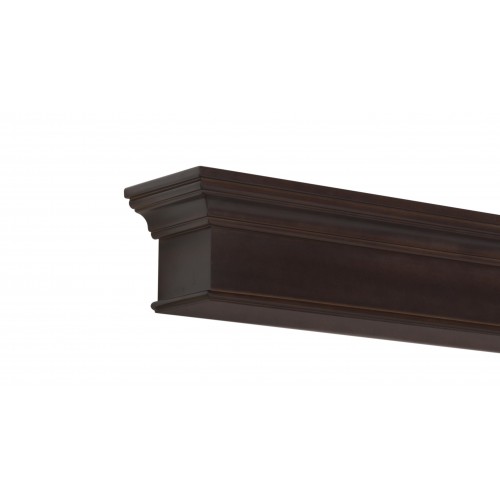 48" Henry MDF Chocolate Paint Wood Shelf.