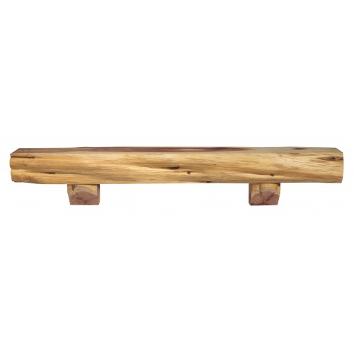 60" Cedar Log Shelf  Wood Shelf.