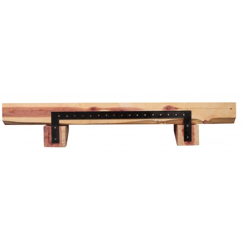 60" Cedar Log Shelf  Wood Shelf.