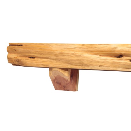 60" Cedar Log Shelf  Wood Shelf.