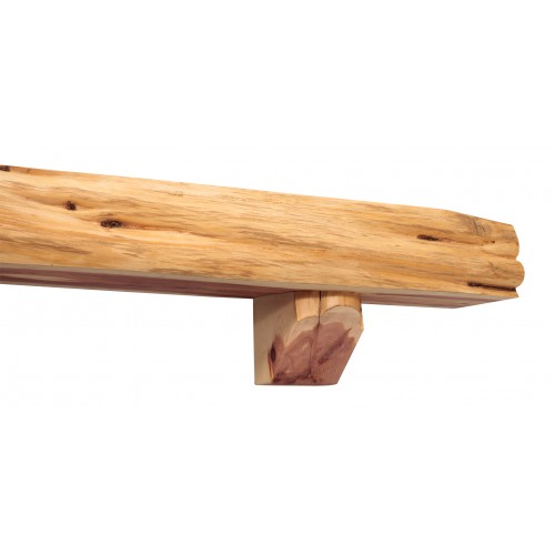 60" Cedar Log Shelf  Wood Shelf.