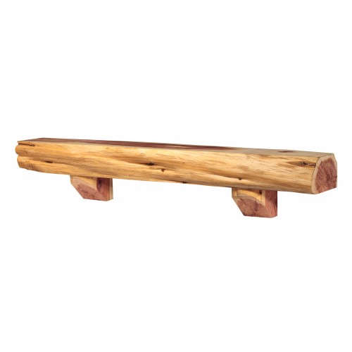 72" Cedar Log Shelf Wood Shelf.
