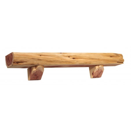 72" Cedar Log Shelf Wood Shelf.