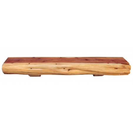 72" Cedar Log Shelf Wood Shelf.