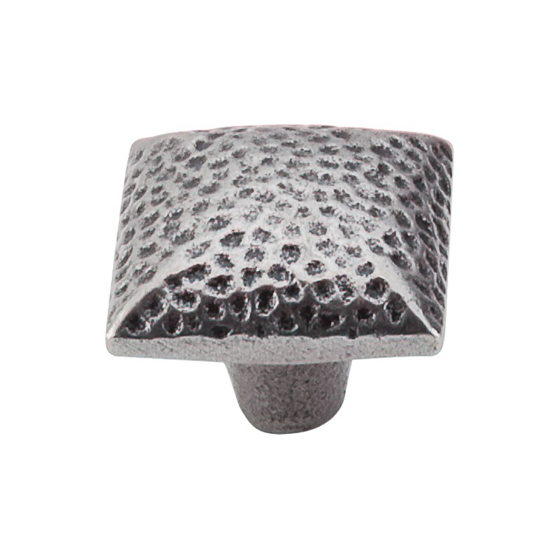 Square Iron Knob Dimpled 1 3/8"