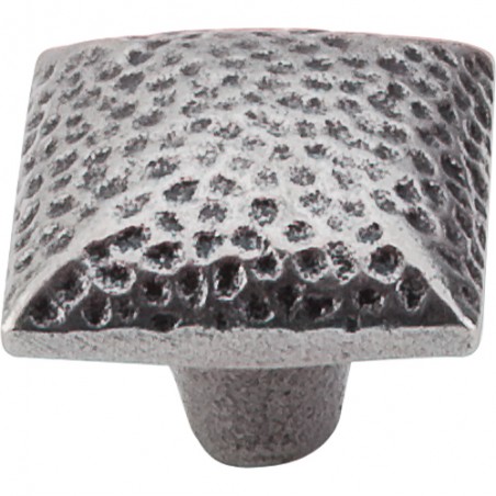 Square Iron Knob Dimpled 1 3/8"