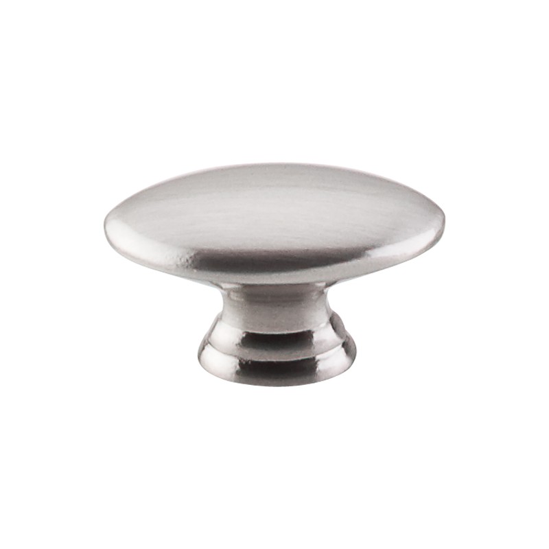 Oval Knob 1 1/2"  Brushed Satin Nickel