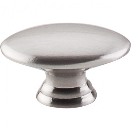 Oval Knob 1 1/2"  Brushed Satin Nickel