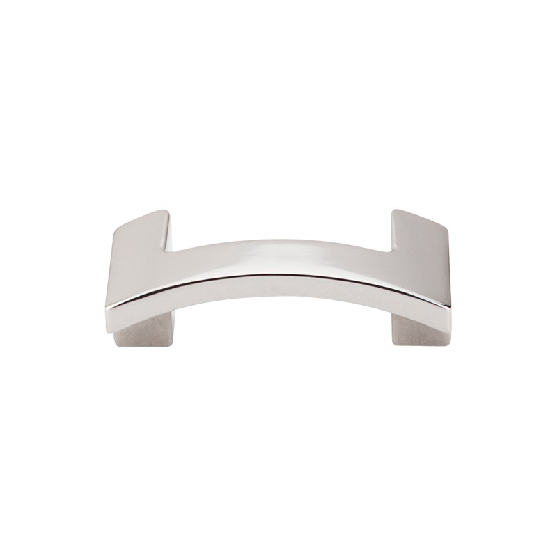 Euro Arched Knob 1 3/4" (cc)  Polished Nickel