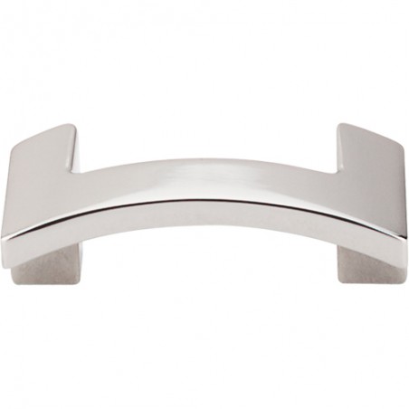 Euro Arched Knob 1 3/4" (cc)  Polished Nickel