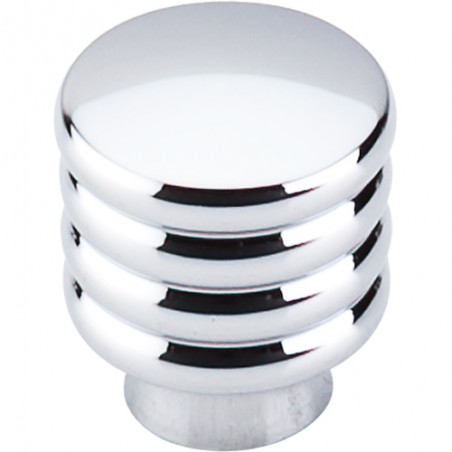 Modern Deco Knob 1"  Polished Chrome