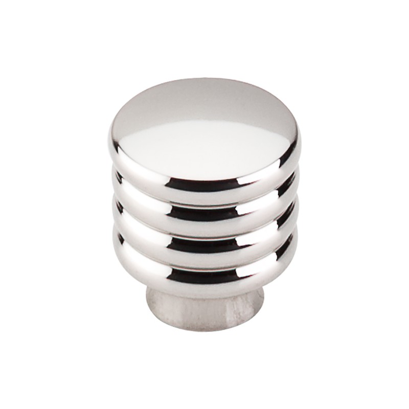 Modern Deco Knob 1"  Polished Nickel