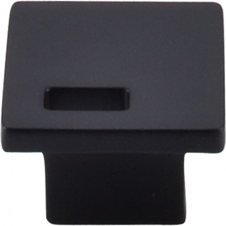 Modern Metro Slot Knob 1 1/4"  Flat Black