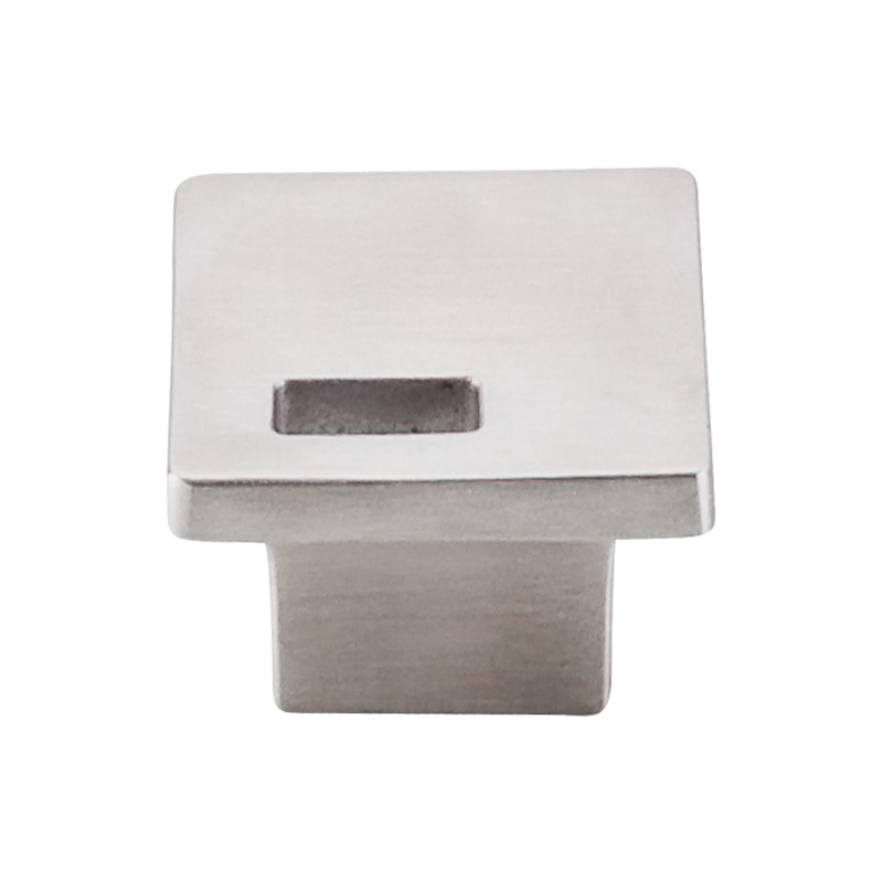 Modern Metro Slot Knob 1 1/4"  Brushed Stainless Steel