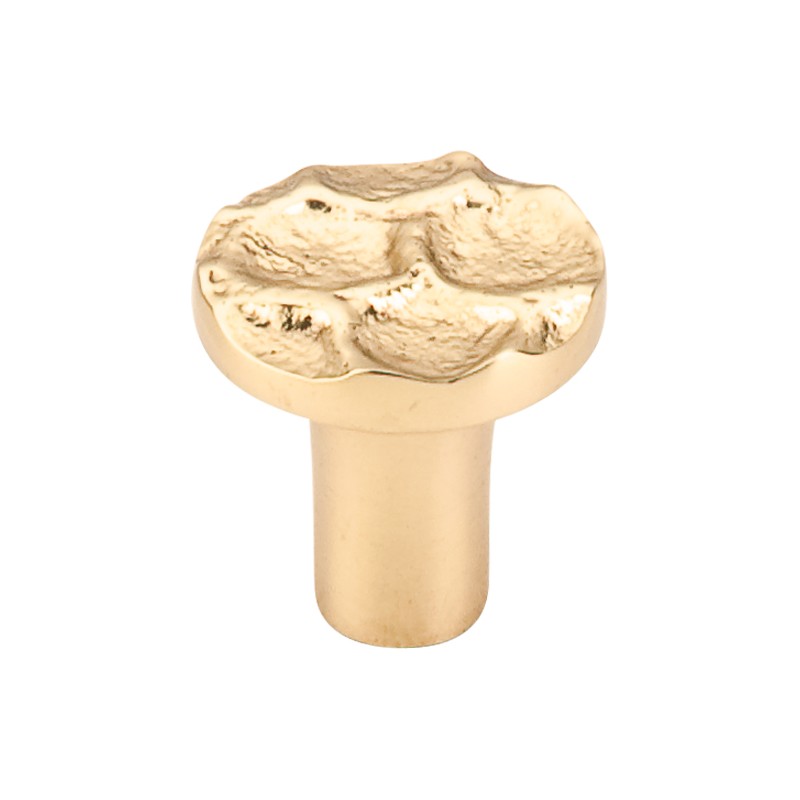 Cobblestone Round Knob 1 1/8"  Brass