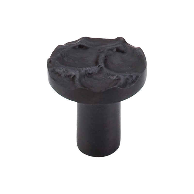 Cobblestone Round Knob 1 1/8"  Coal Black