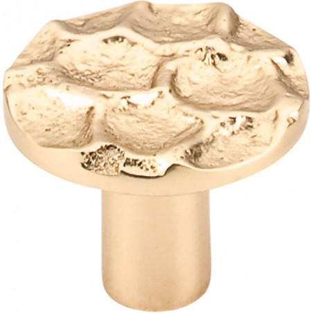 Cobblestone Round Knob 1 3/8"  Brass