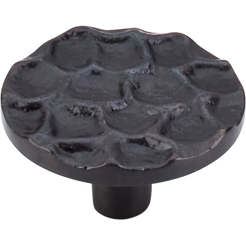 Cobblestone Round Knob 1 15/16"  Coal Black