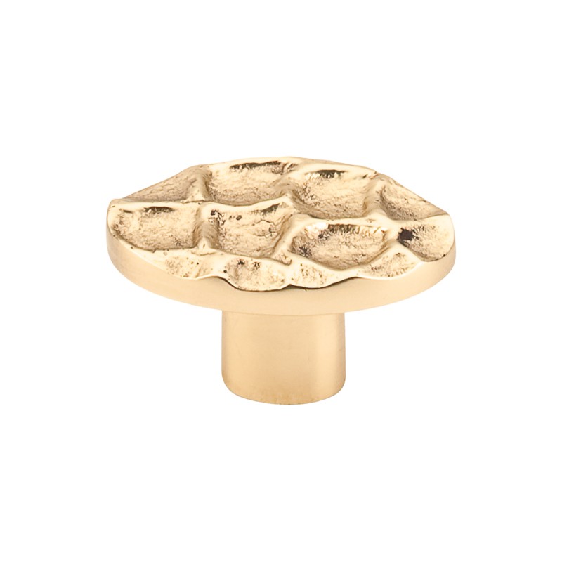 Cobblestone Oval Knob 2"  Brass