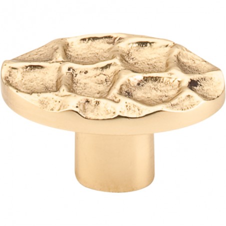 Cobblestone Oval Knob 2"  Brass