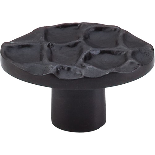 Cobblestone Oval Knob 2"  Coal Black