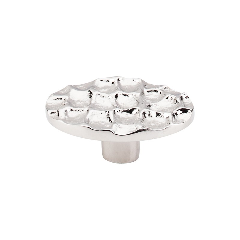 Cobblestone Oval Knob 2 5/8"  Polished Nickel