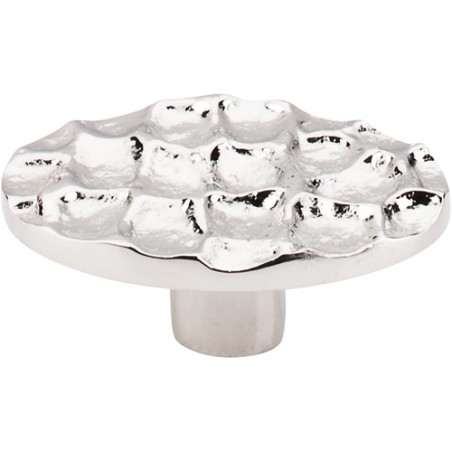 Cobblestone Oval Knob 2 5/8"  Polished Nickel