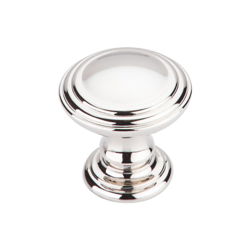 Reeded Knob 1 1/4"  Polished Nickel