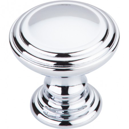 Reeded Knob 1 1/2"  Polished Chrome