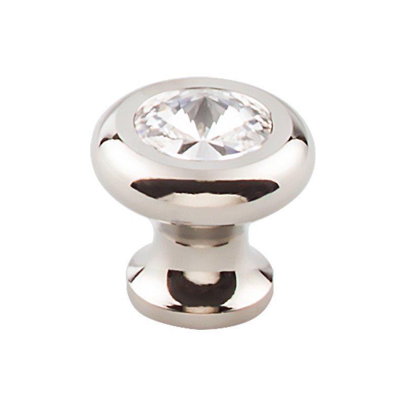 Hayley Crystal Knob Clear 1 3/16"  Polished Nickel Base