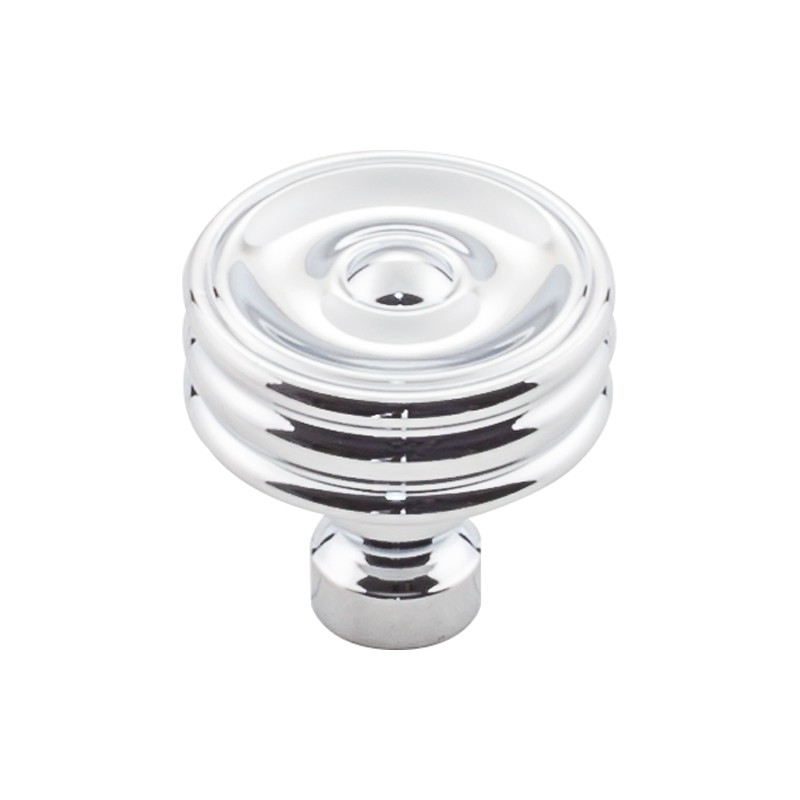 Brixton Ridged Knob 1 1/4 Inch  Polished Chrome