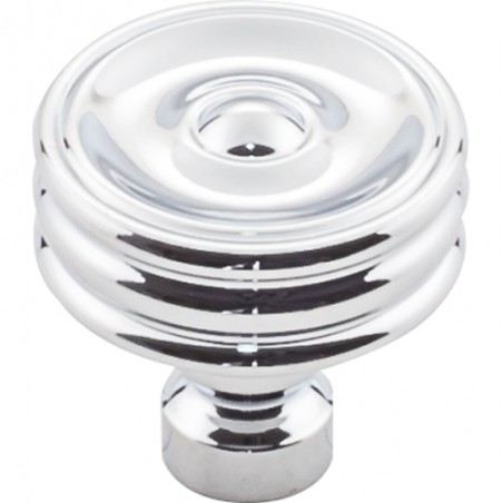 Brixton Ridged Knob 1 1/4 Inch  Polished Chrome