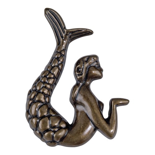 Mermaid Knob Left - Burnished Bronze