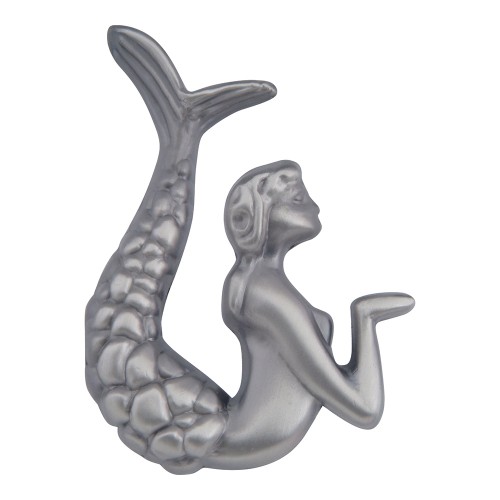 Mermaid Knob Left - Pewter