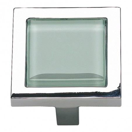 Spa Green SquareKnob - Polished Chrome