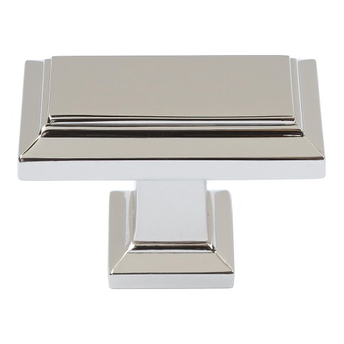 Sutton Place Rectangle Knob - Polished Nickel