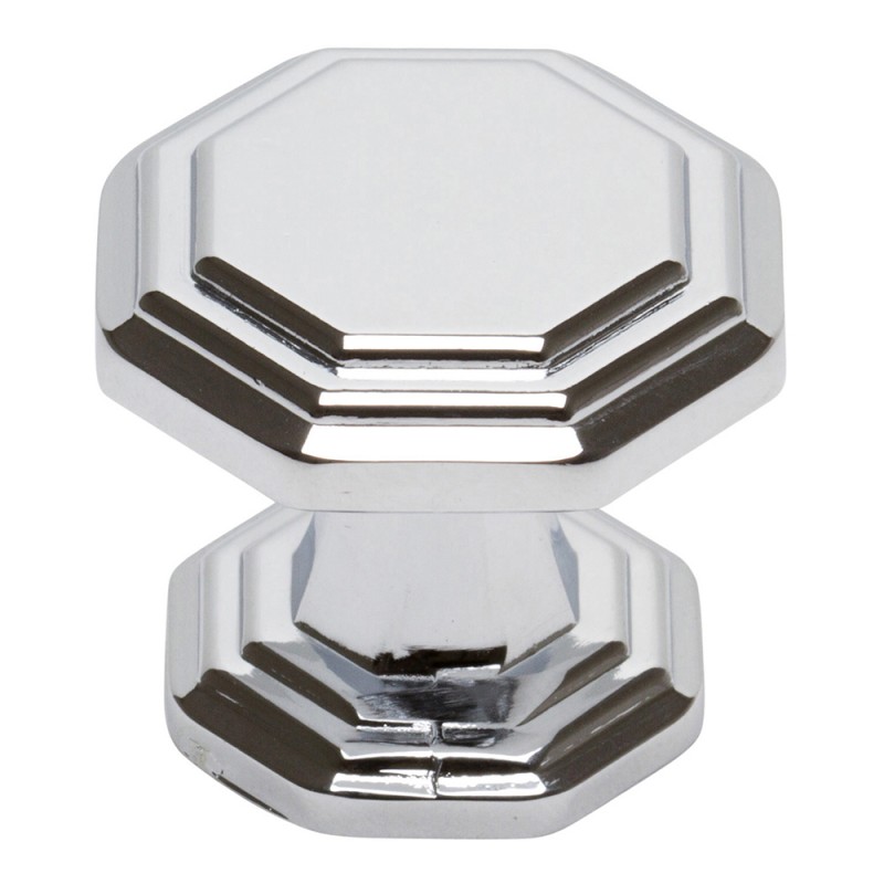 Dickinson Octagon Knob - Polished Chrome