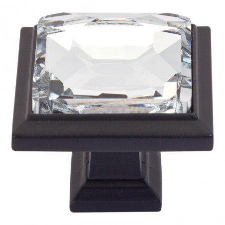 Legacy Crystal SquareKnob - Matte Black