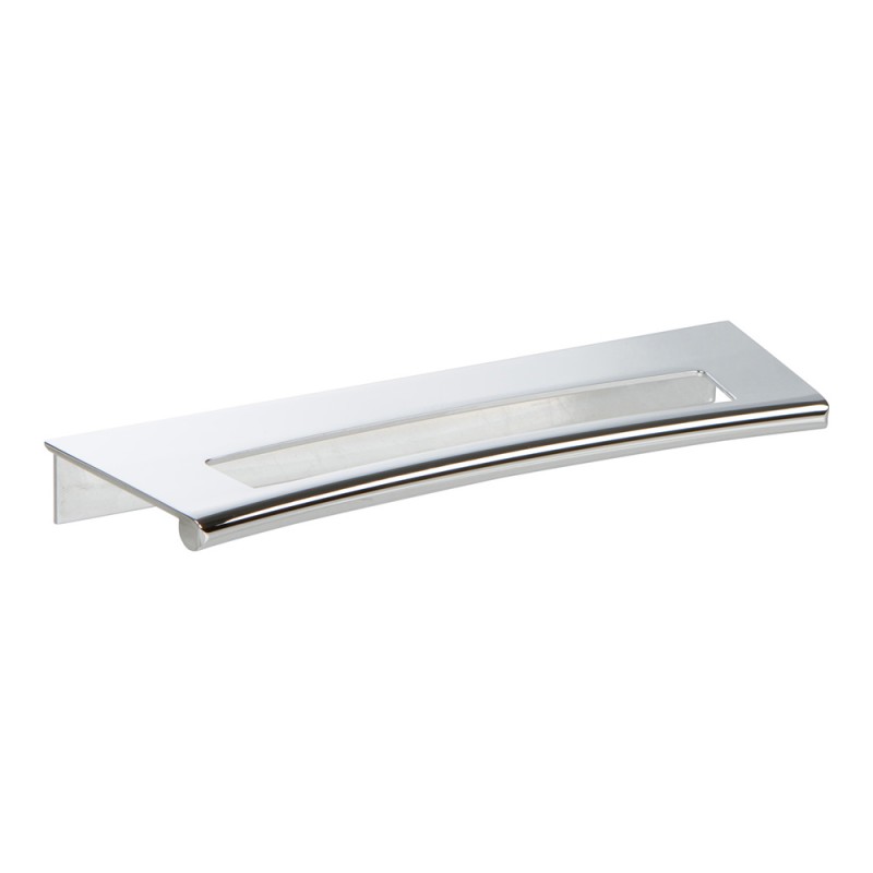 Mid Century Edge Pull 128 MM CC - Polished Chrome