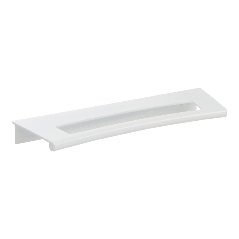 Mid Century Edge Pull 128 MM CC - High White Gloss